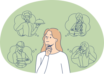 男性と女性が話している