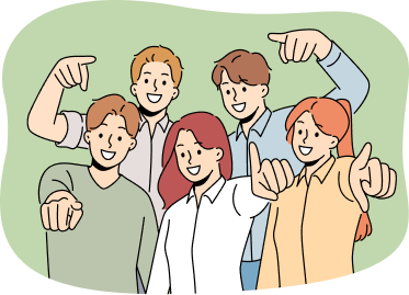 男性と女性がポーズを取っている